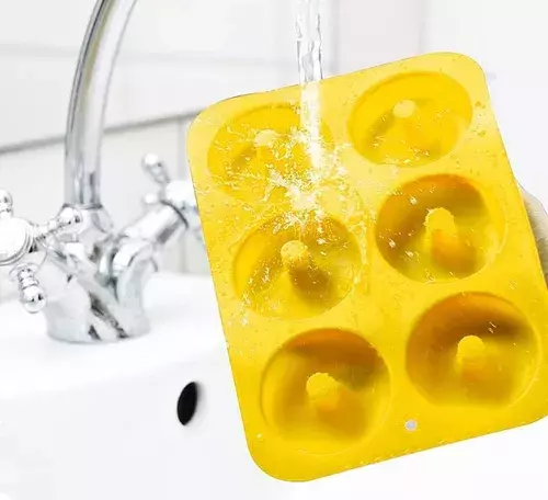 Pack X2 Moldes De Silicona Donas Moldes Donuts Molde Dona 6 AMARILLO-4