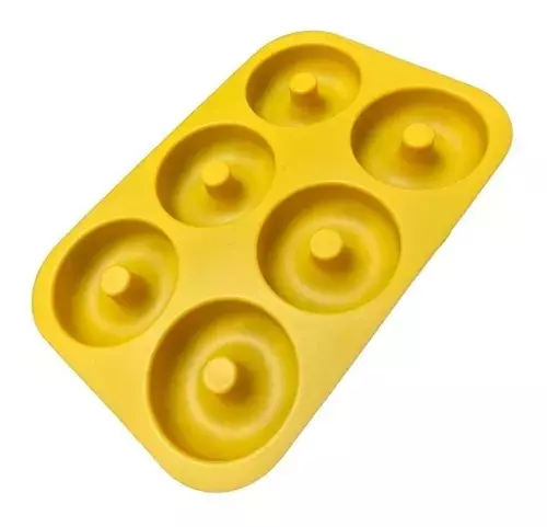 Pack X2 Moldes De Silicona Donas Moldes Donuts Molde Dona 6 AMARILLO-7