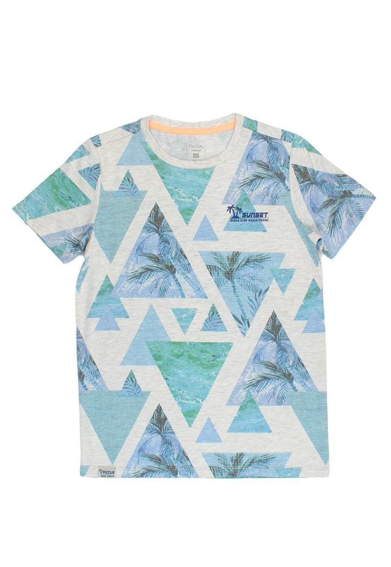 Polera Junior Niño Estampada Sunset Ficcus-0