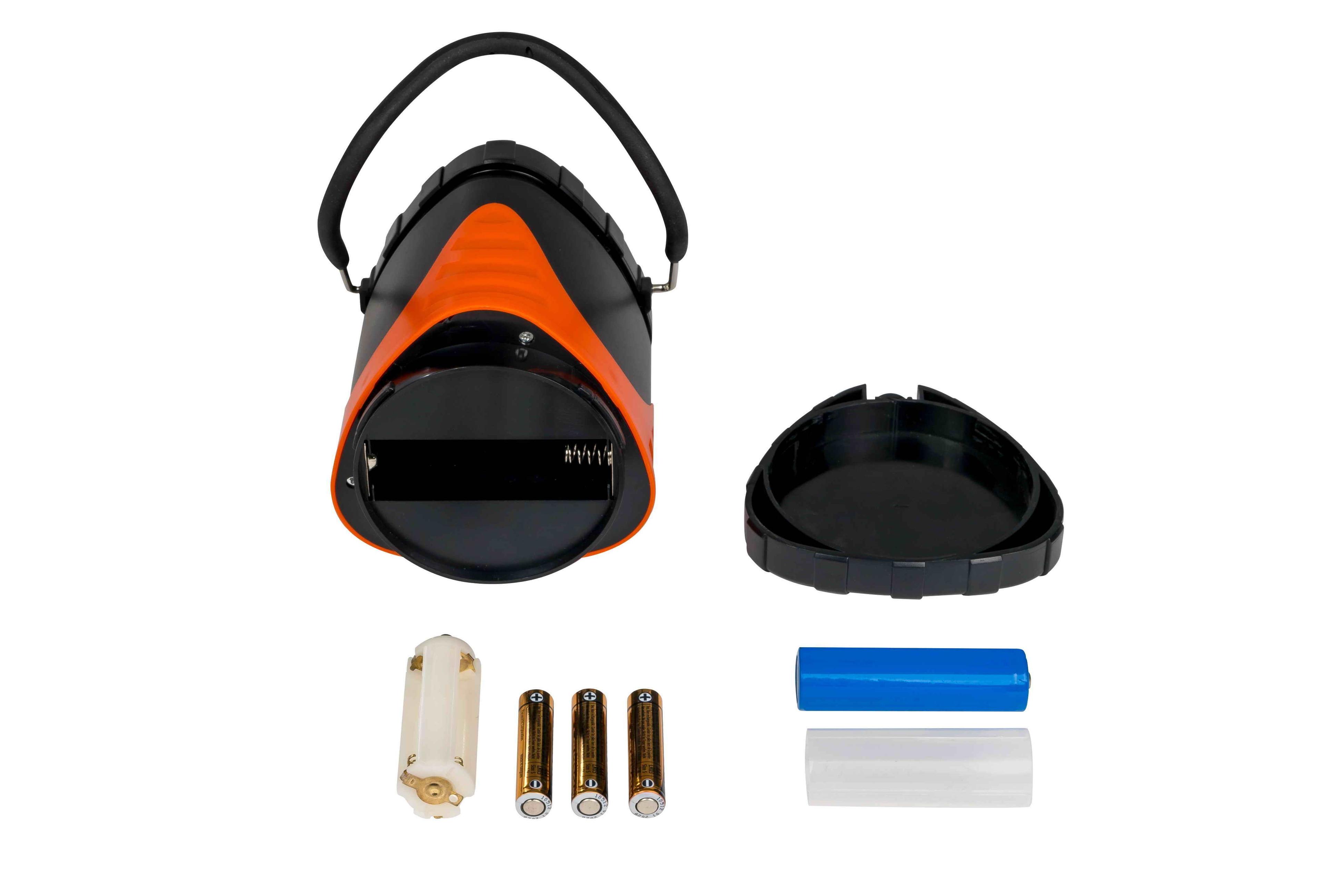 Linterna telescópica LED recargable con dos fuentes de luz y alimentación dual-3