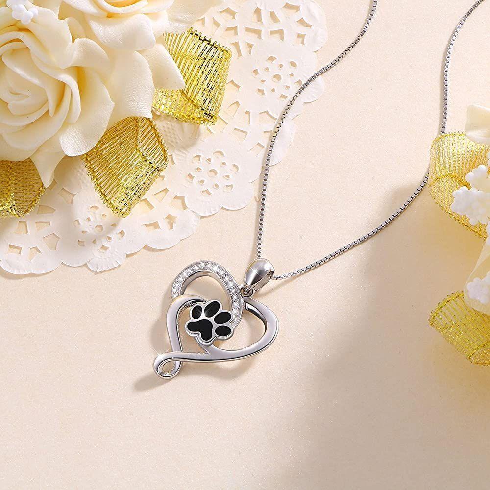 Collar Huella Mascota Plata 925-2