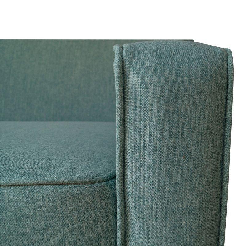 Sofá Lilen Chenille Tipo Lino Verde 2 Cuerpos-3