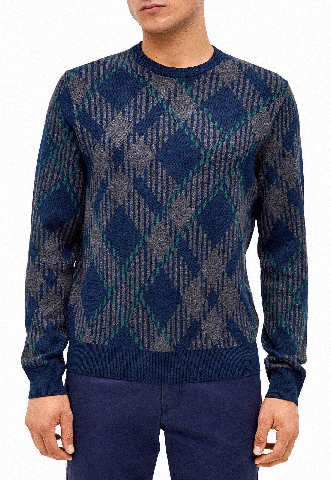 Sweater rombos navy-0