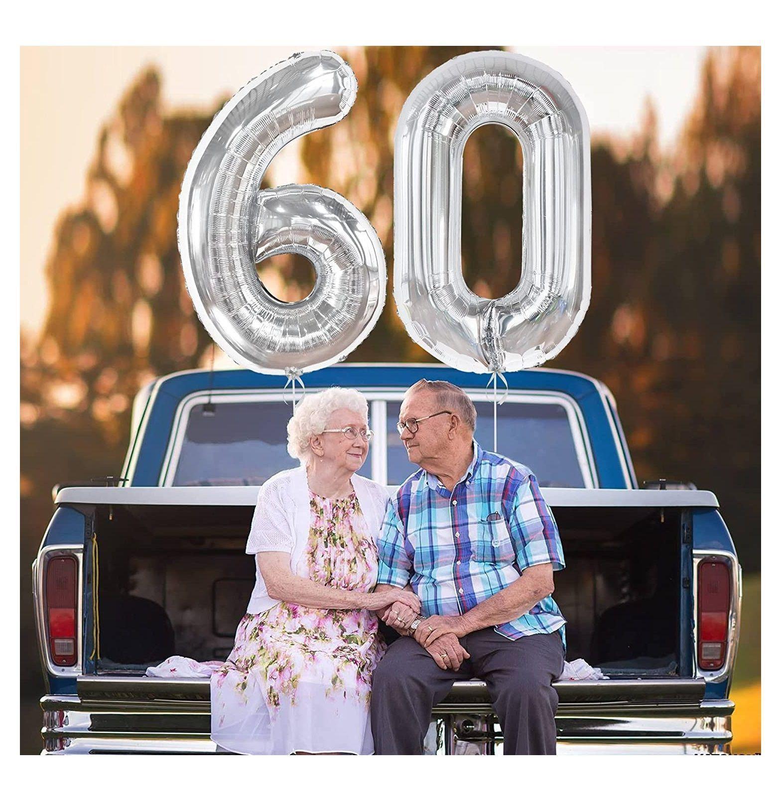 Globo Forma De Numero Globo Metalico Plateado Grande 6 80cm 100074-6-3