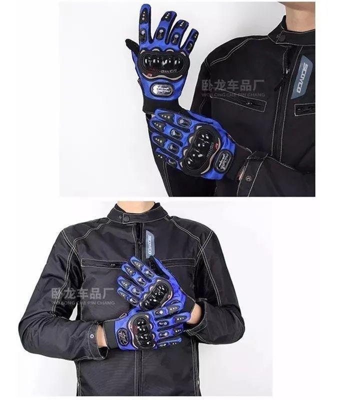 Guantes Para Moto O Bici Gran Protección Probiker (L) (AZUL)-1