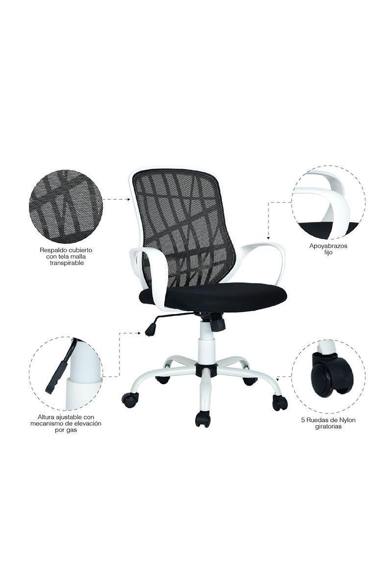 Silla de Escritorio Arena Blanco-4