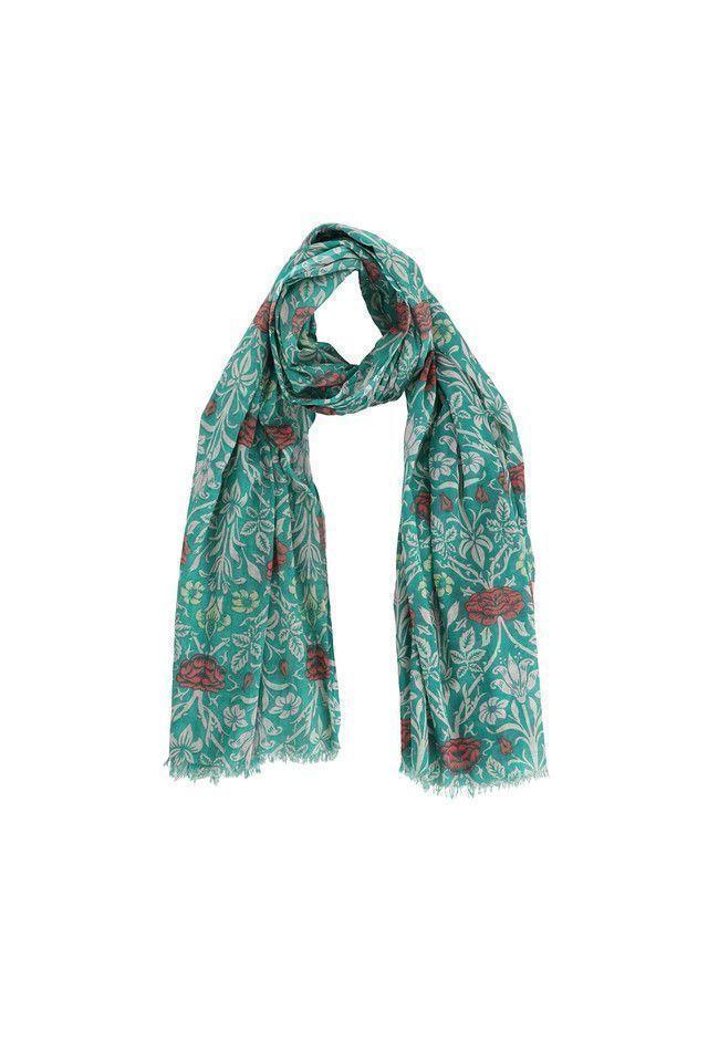 Pañuelo Estampado Verde Y Rosado Organic Nature Victorian Humana-0