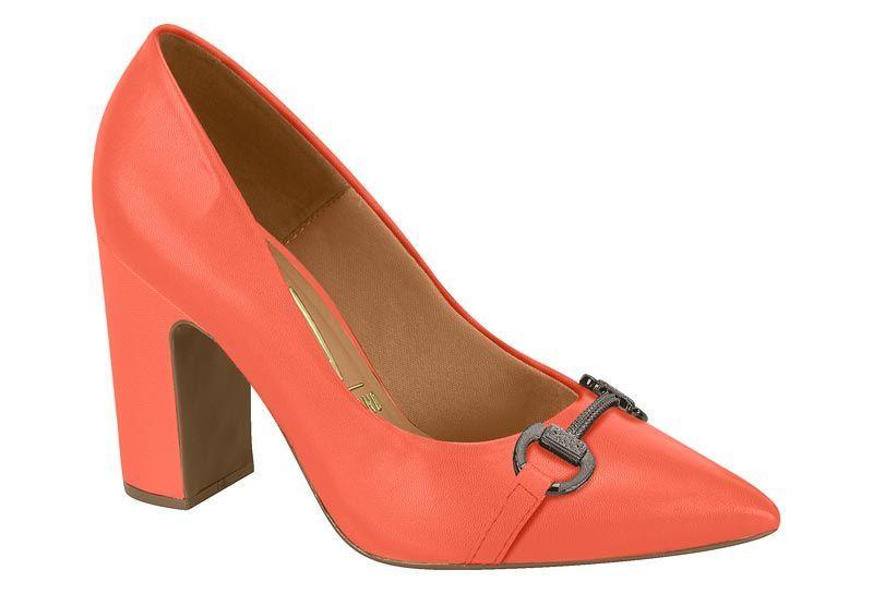 Zapato Mujer Taco Cuadrado Naranjo 1285-435- Vizzano-0