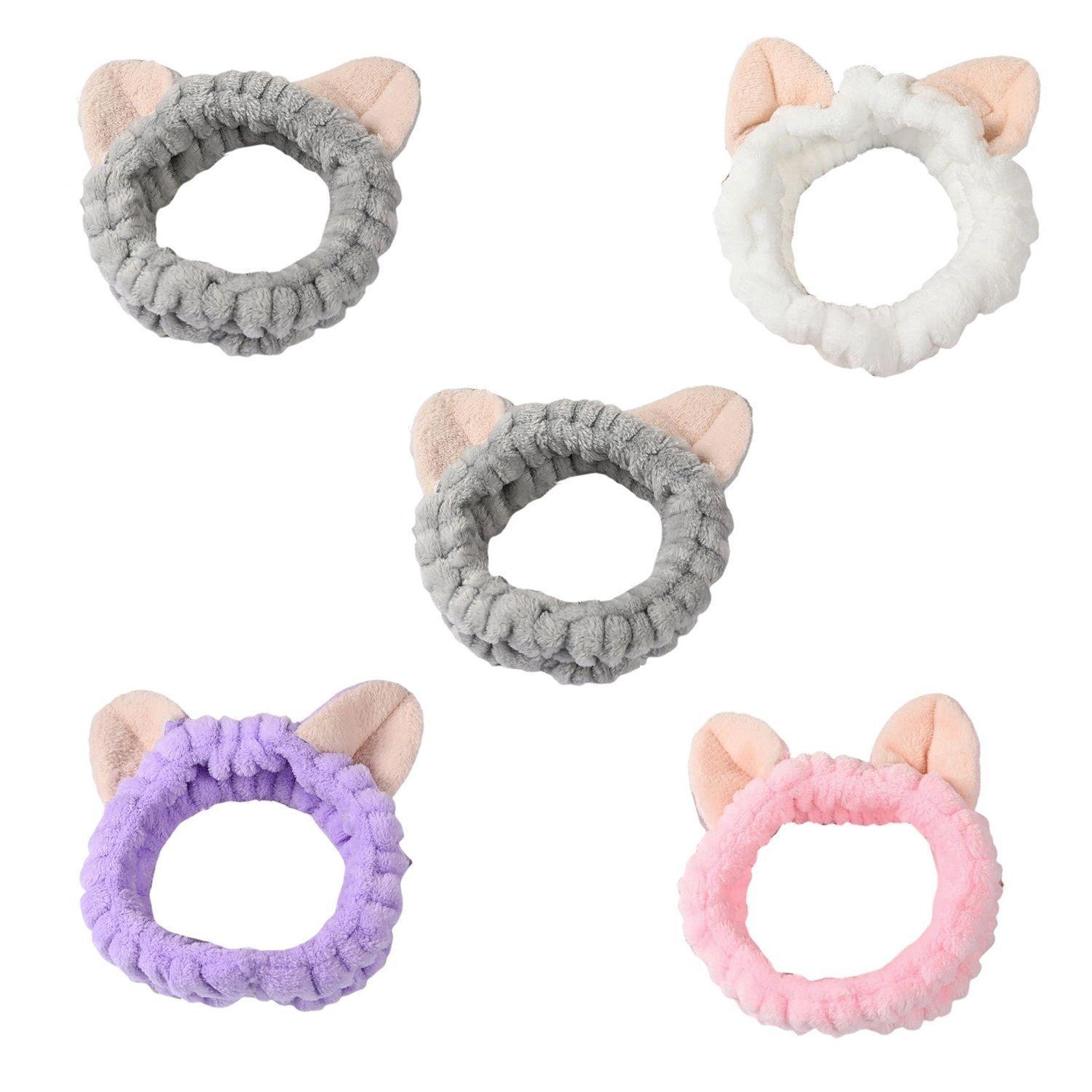 Set de 5 Cintillos Spa y Maquillaje Orejitas de Gato-0