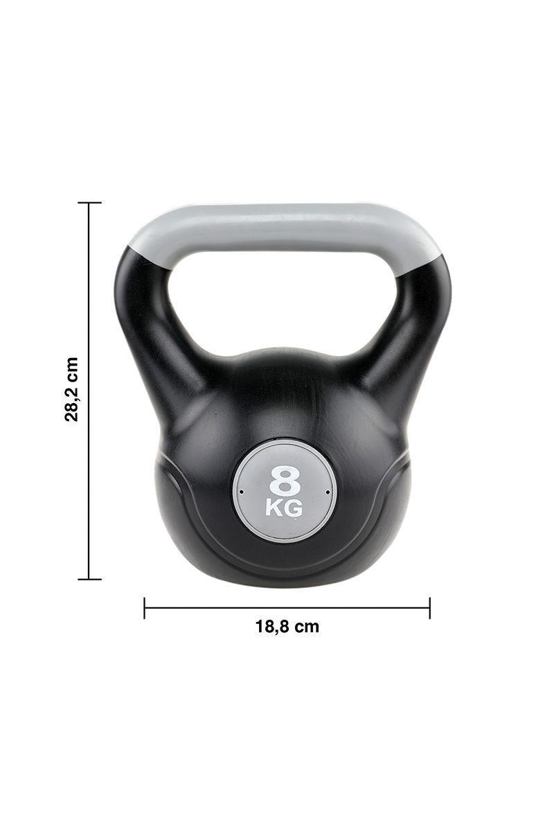Kettlebell Pesa Rusa Cemento Color 8 Kg Negro-2