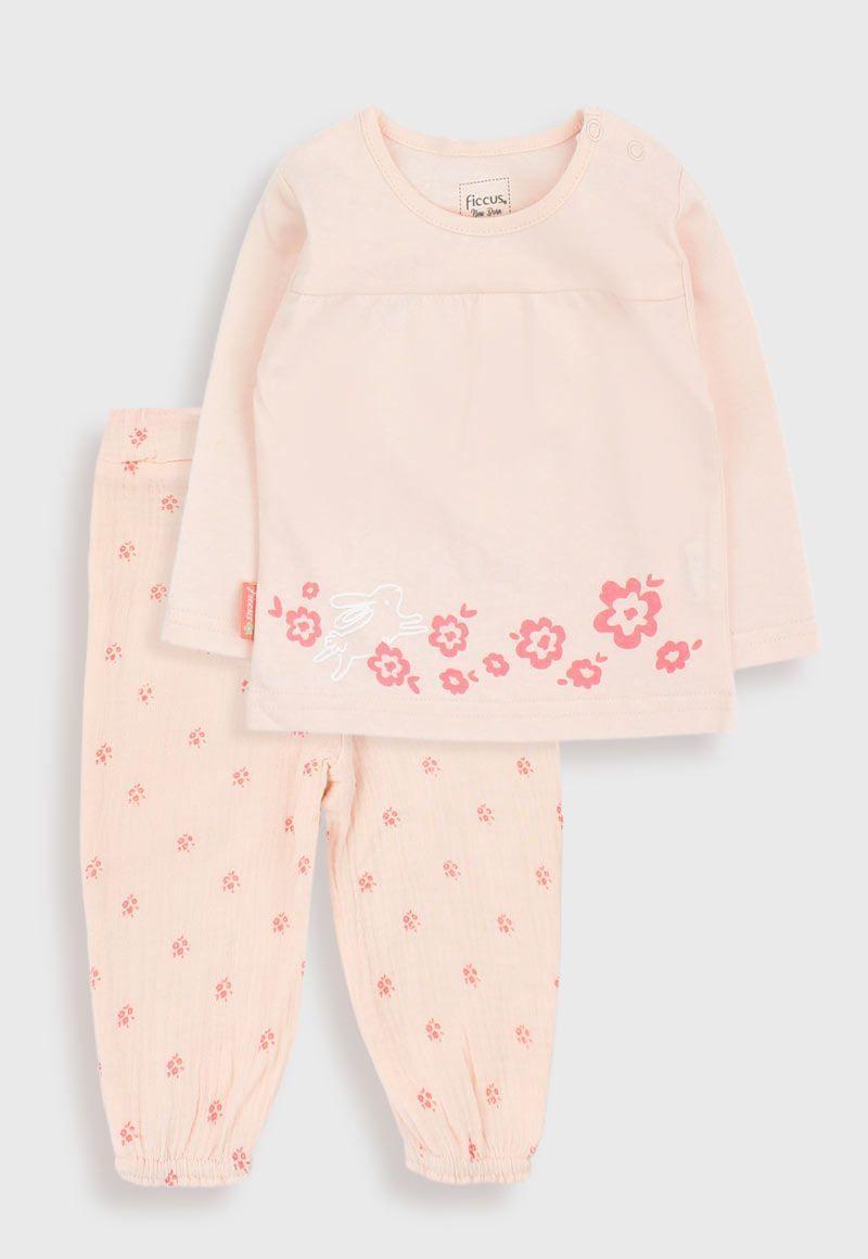 Conjunto newborn niña algodón 122-0