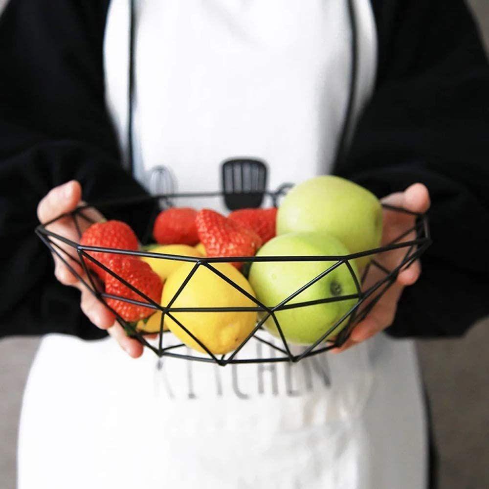 Frutero Diseño Geométrico Negro Mate 27X8 Cms.-1