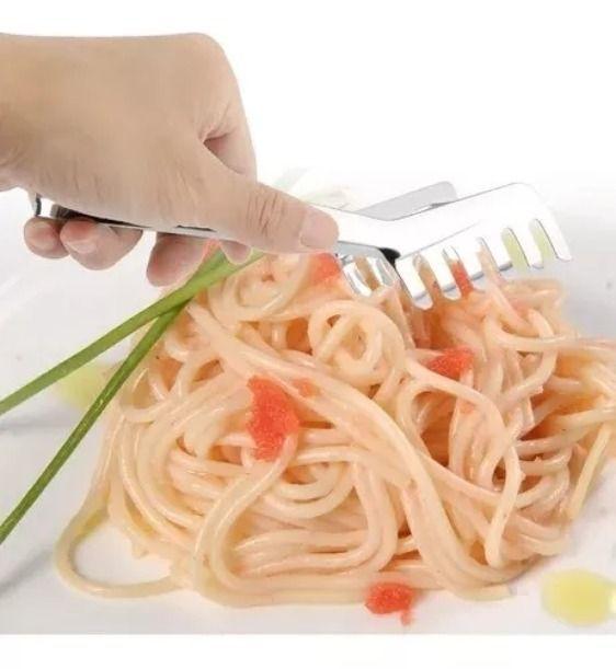 Tenaza Pinza Espagueti Acero Inoxidable Pasta Cocina-2