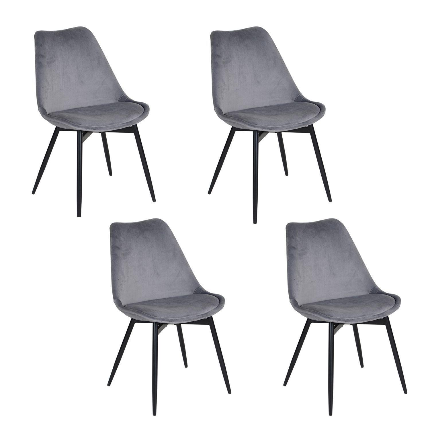 Pack 4 Sillas de Comedor Andrea Gris-0