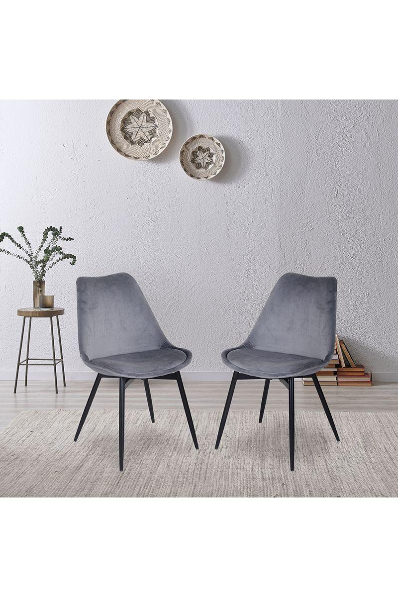 Pack 4 Sillas de Comedor Andrea Gris-1