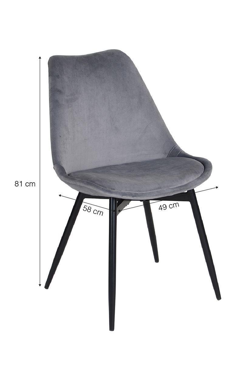 Pack 4 Sillas de Comedor Andrea Gris-2