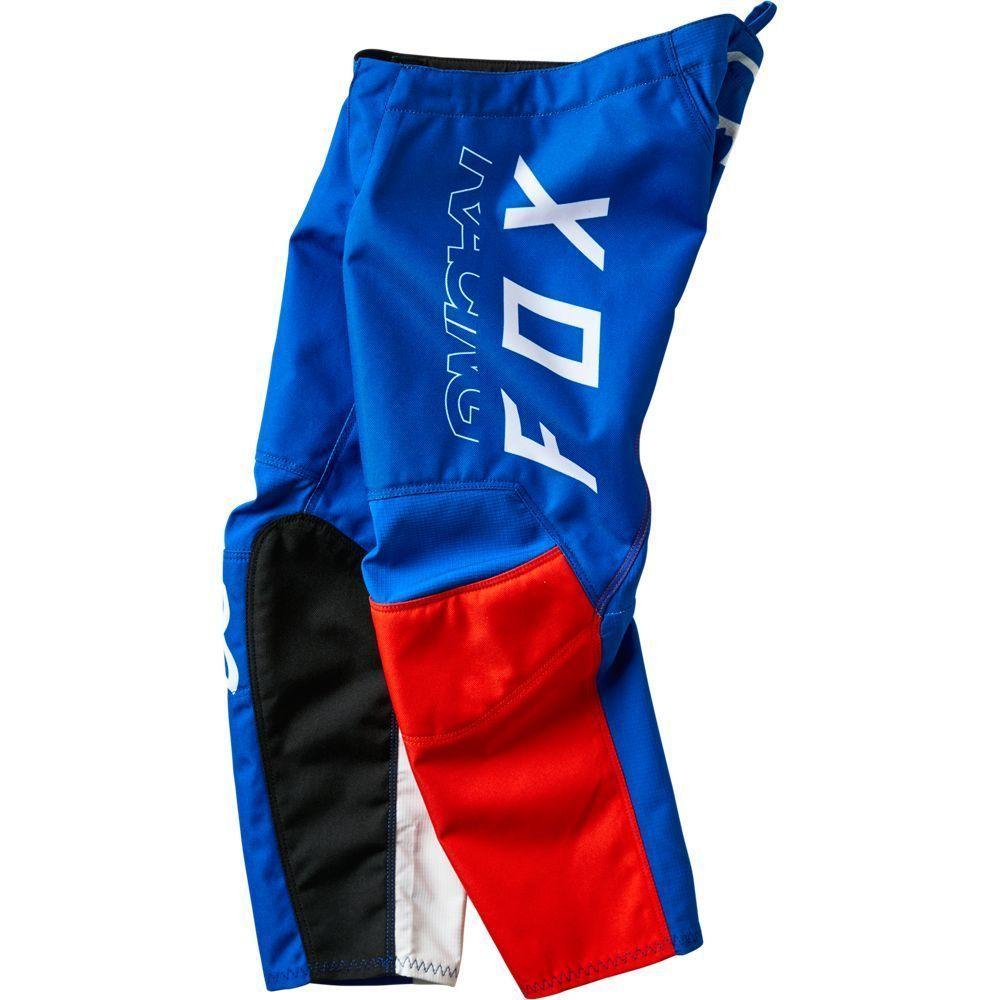 Pantalon Moto Infantil Skew Blanco/Rojo/Azul Fox-1