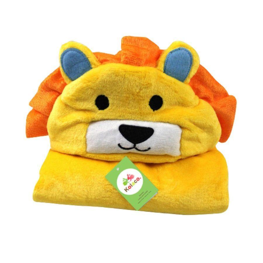 Toalla Bebe Con Capucha Leon Amarillo-0