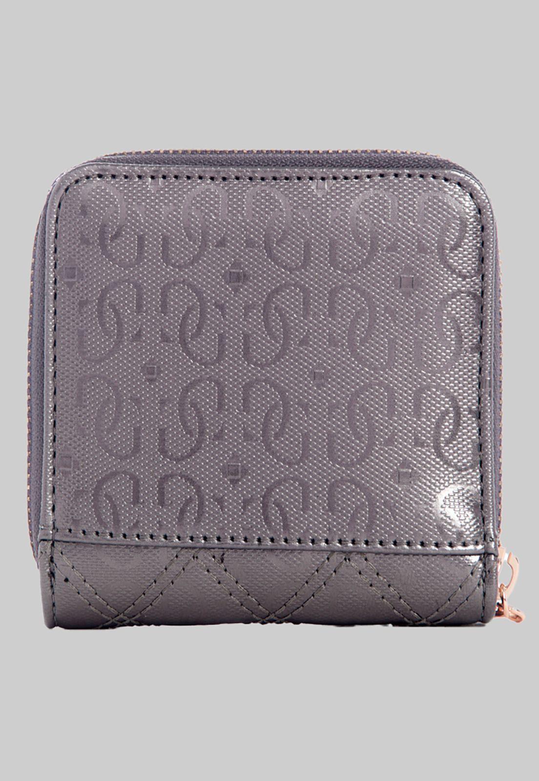 Billetera Gaia Slg Small Zip Around Plata Guess-1