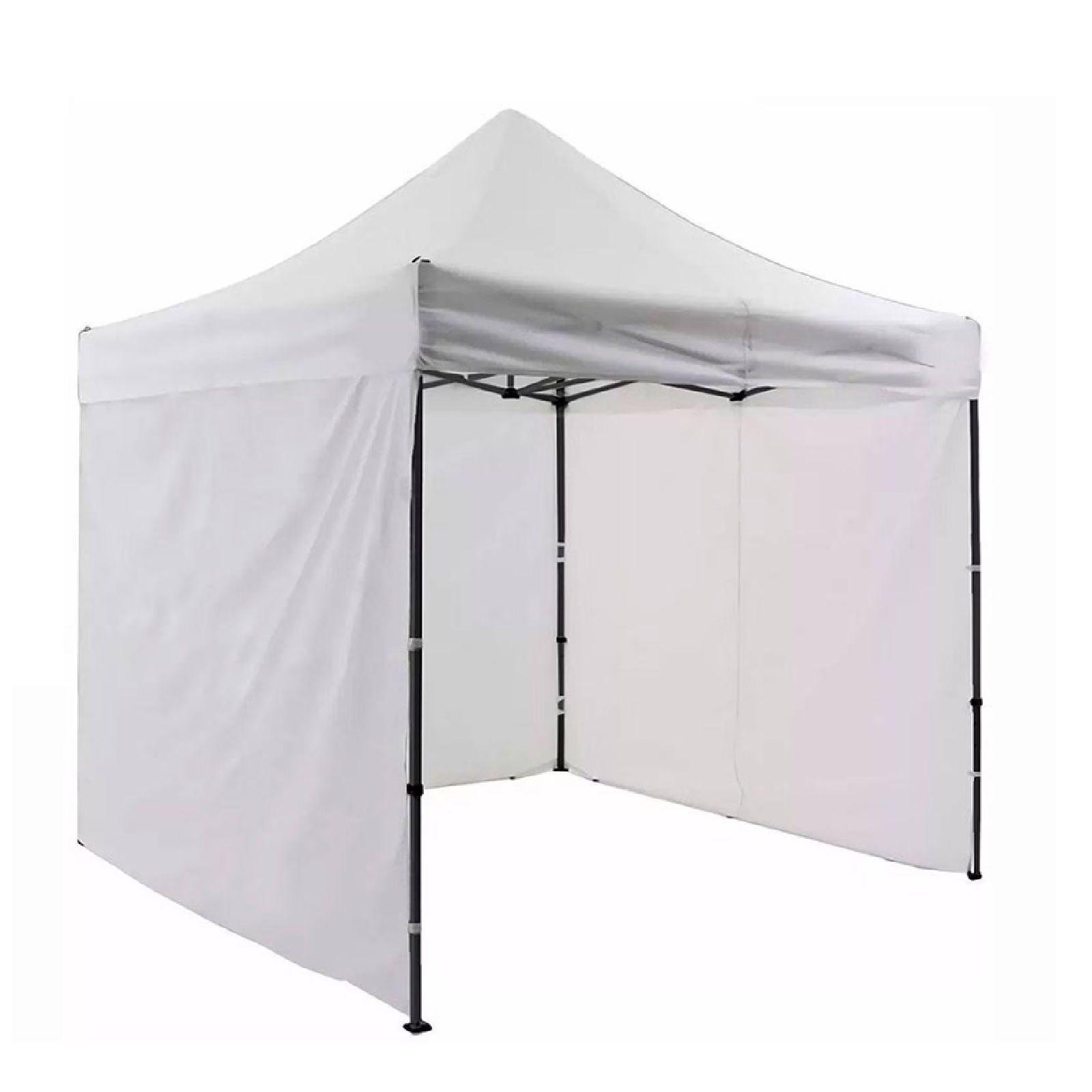 Toldo Plegable 2x2 M Lona Blanca con Paredes Laterales-0