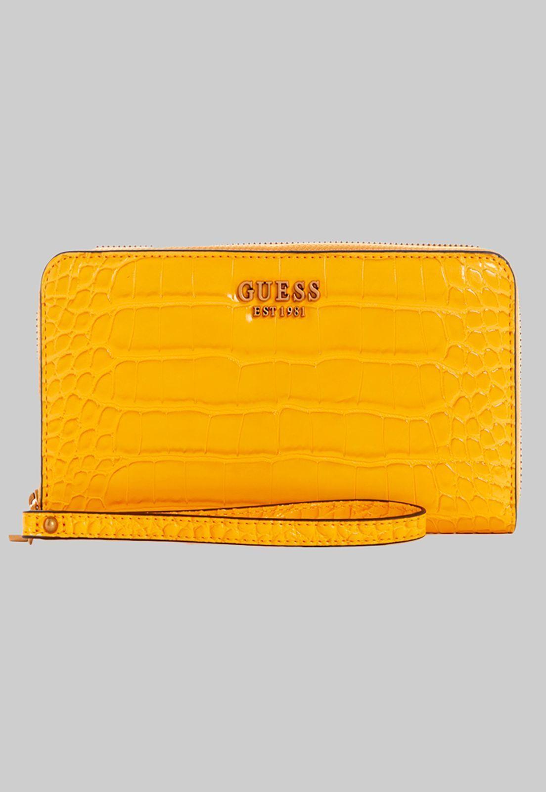 Billetera Laurel Large Zip Around Amarillo Guess-0