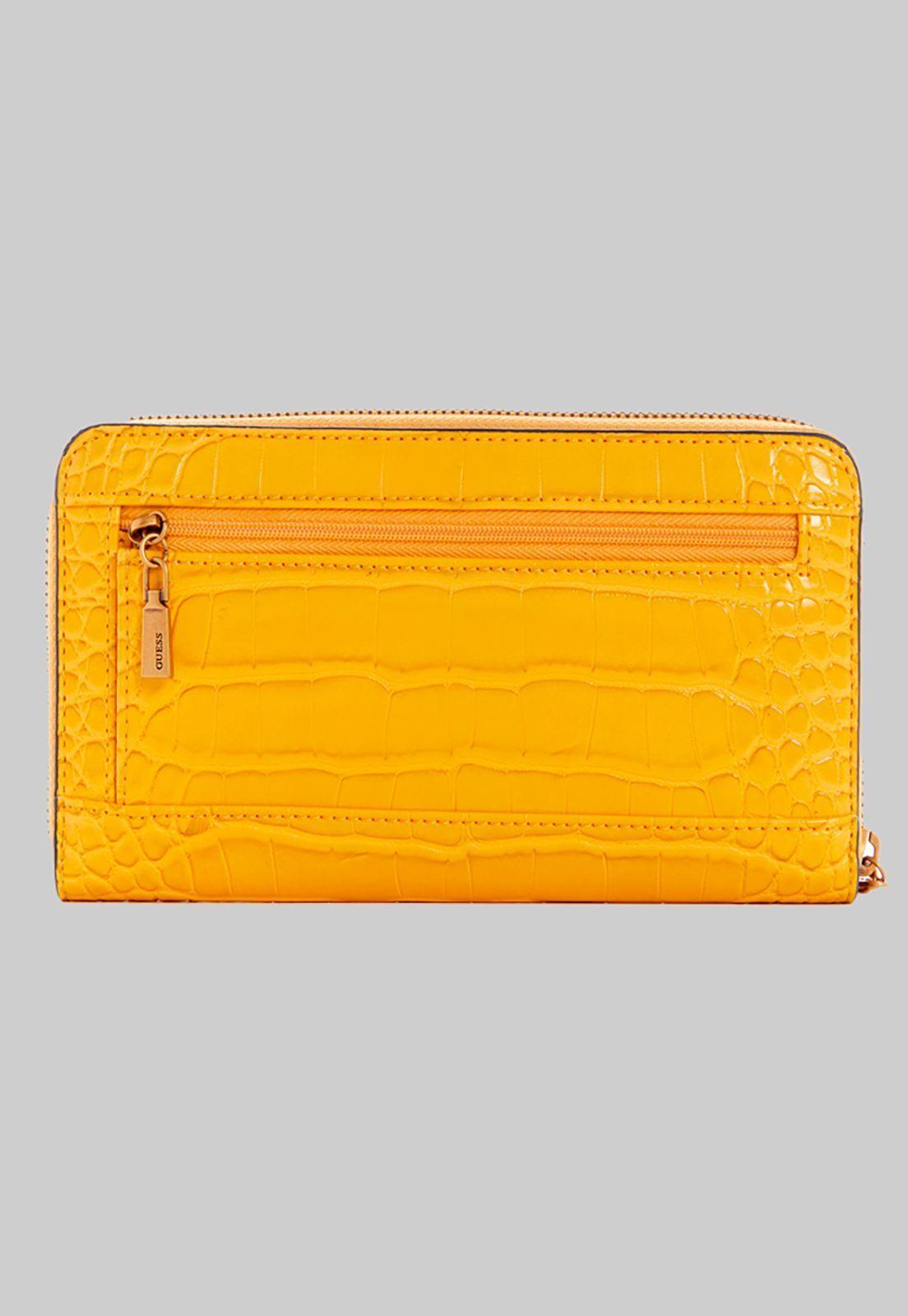 Billetera Laurel Large Zip Around Amarillo Guess-1