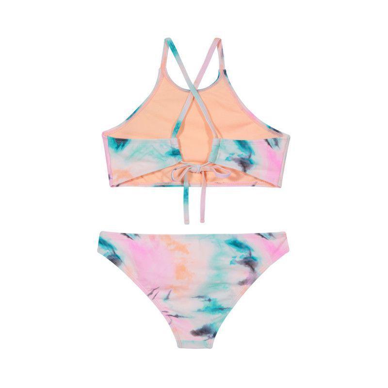 Traje de Baño Bikini UV30+ High Neck para Teens Niña Verde-1