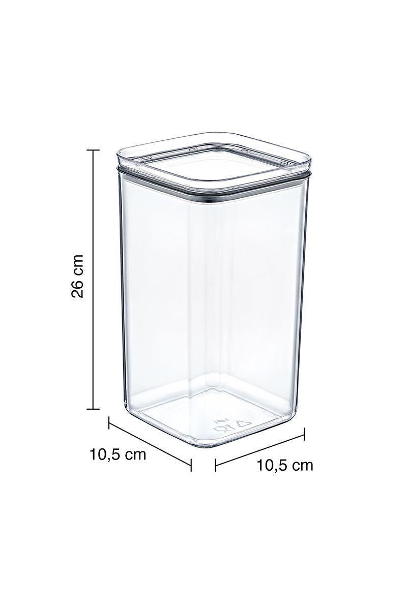Contenedor Hermético 2 Lt Square Crystal-2