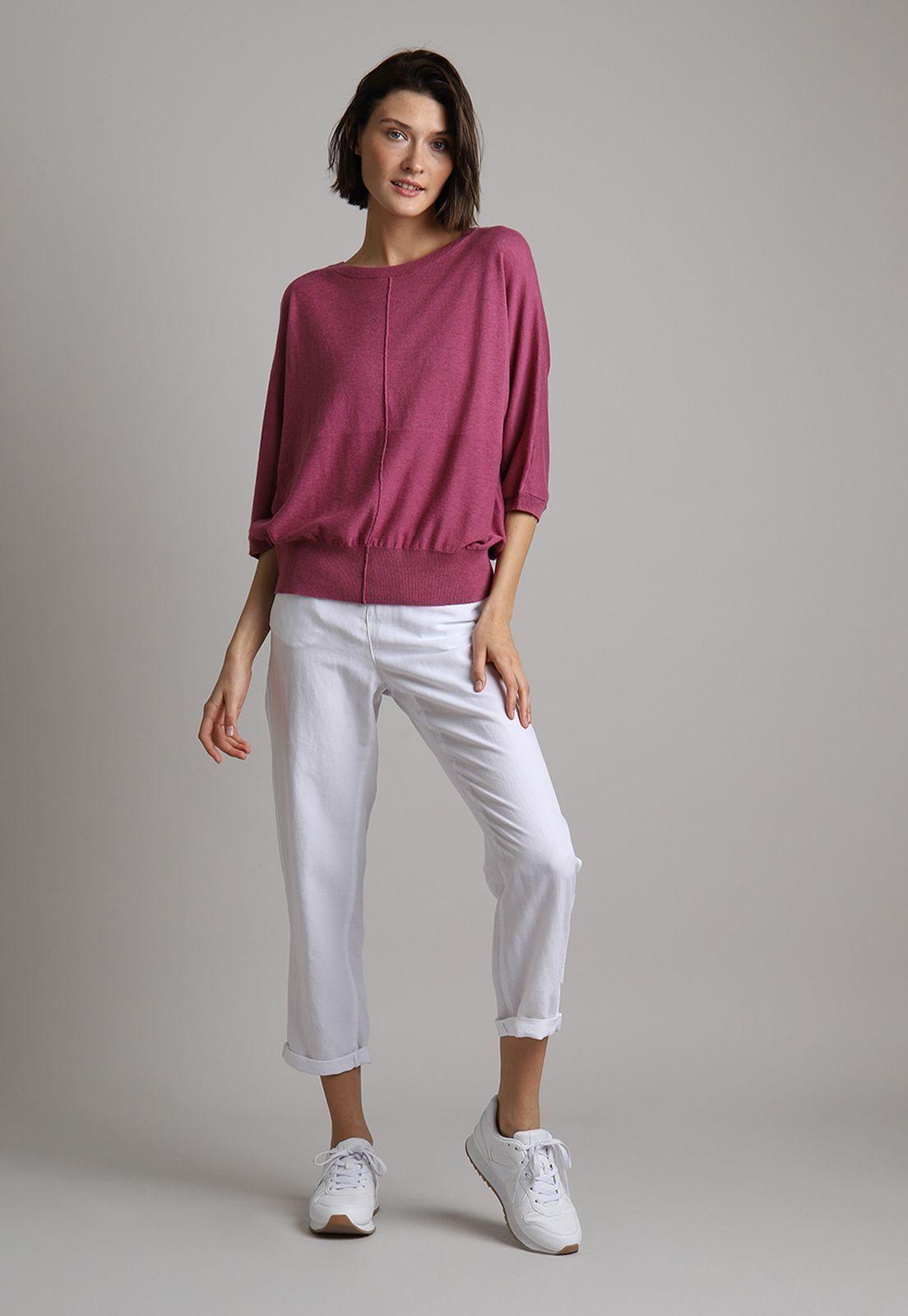 Sweater De Punto Fino Esprit Violeta-3