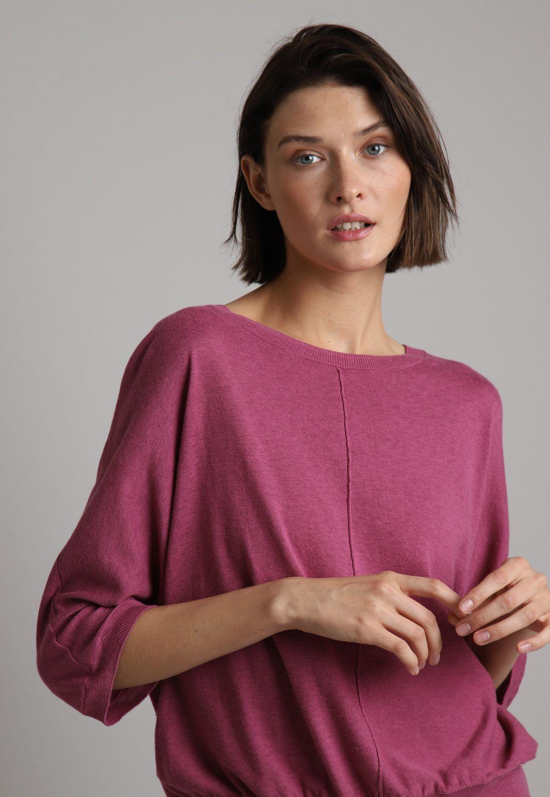 Sweater De Punto Fino Esprit Violeta-2