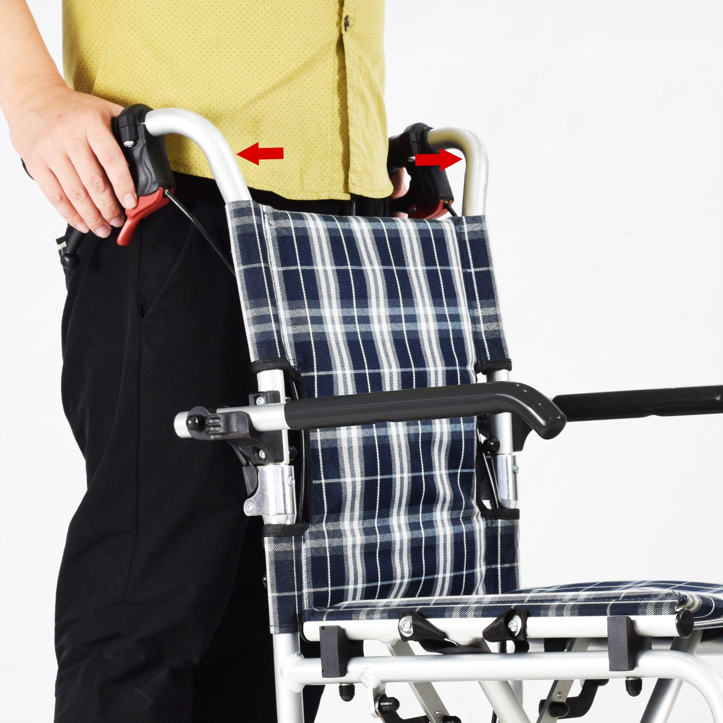 Silla de Ruedas de Transporte Premium con Bolso-3