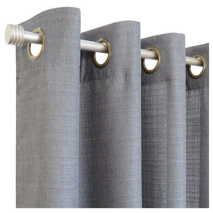 Set de cortinas 8 piezas (2 paños + 2 velos + 4 amarres) Grafito Gris-0