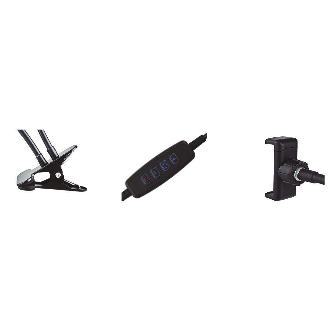 Kit Aro Anillo Luz Led Con Soporte Para Celular Dblue-3