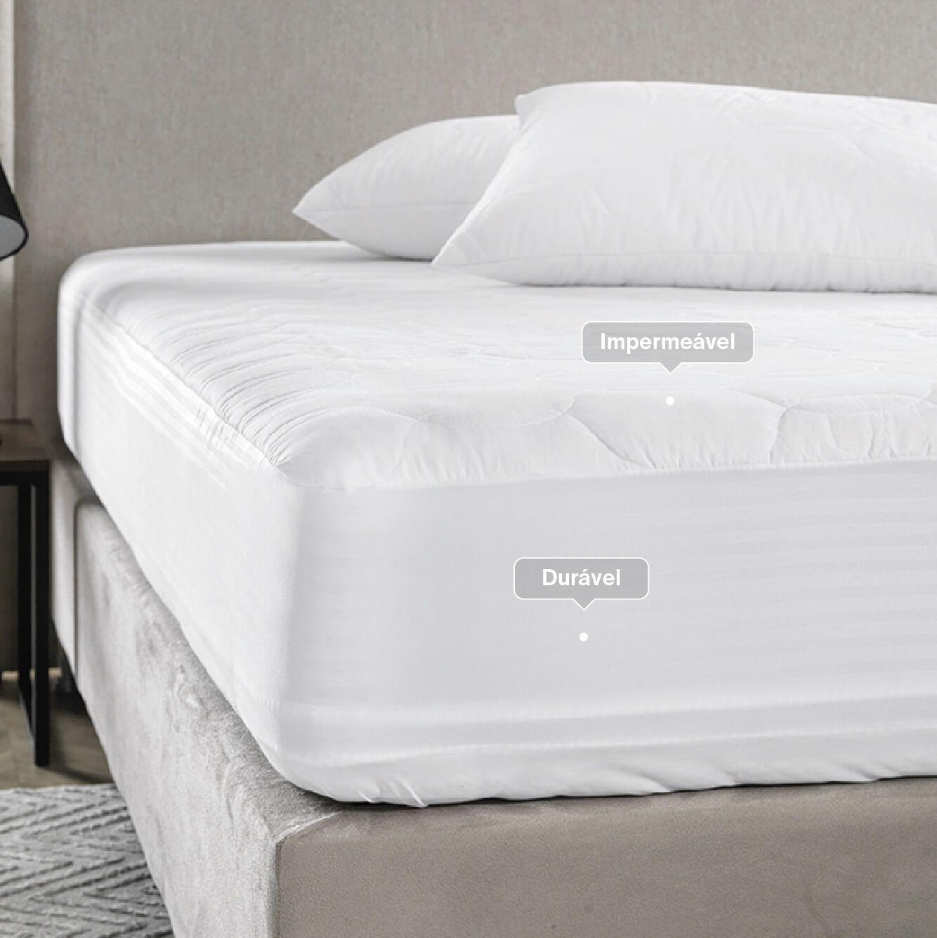 Protector de almohada Karsten Alves 180 hilos Blanco-1