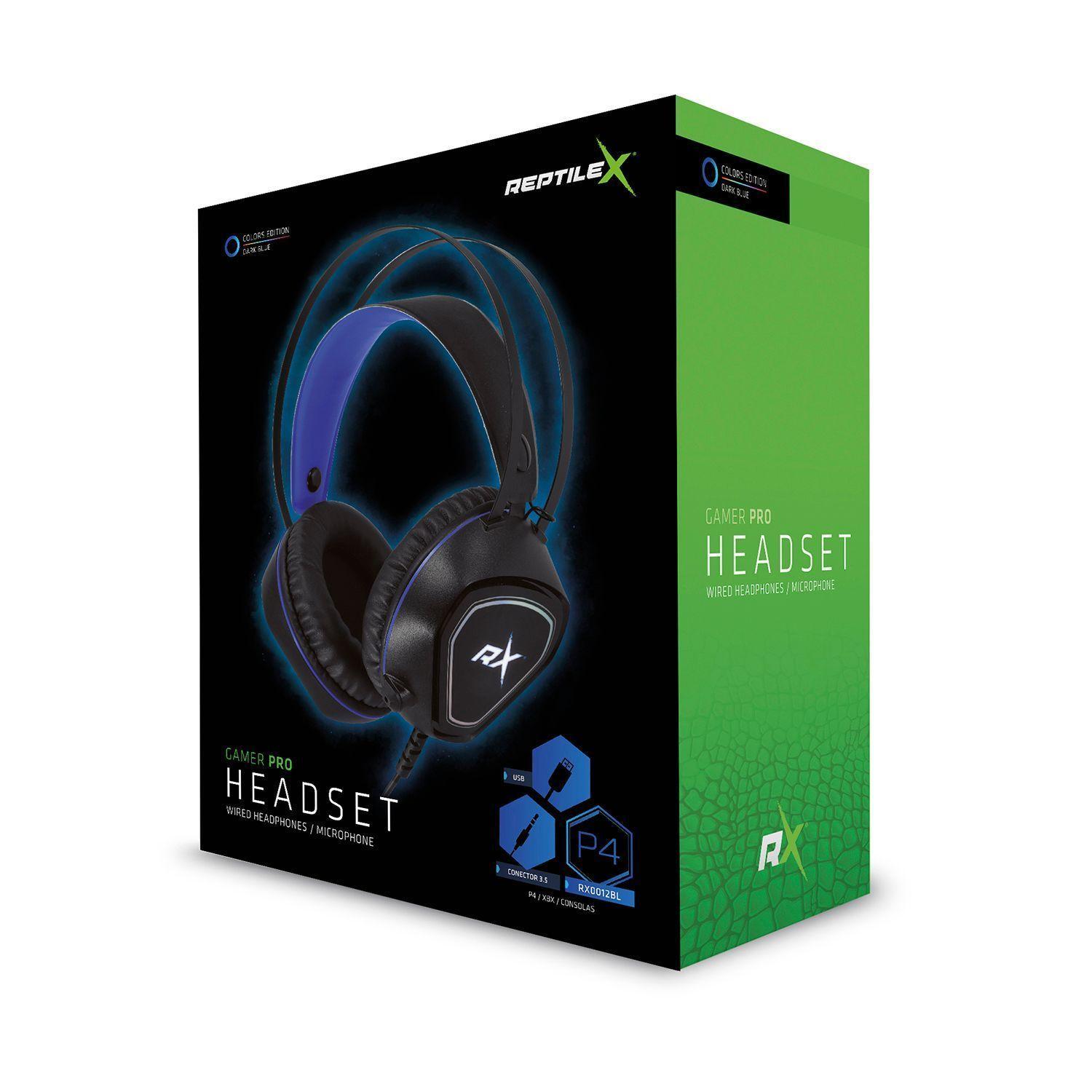 Audifonos Gamer PS4 Xbox Plug 35mm USB Azul -1