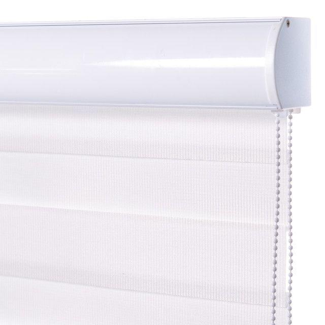 Cortina Duo Rústica Blanca 160x120 cm-2