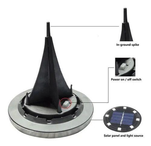 Luz Solar Led Con Estaca Exterior Tierra Jardín-2