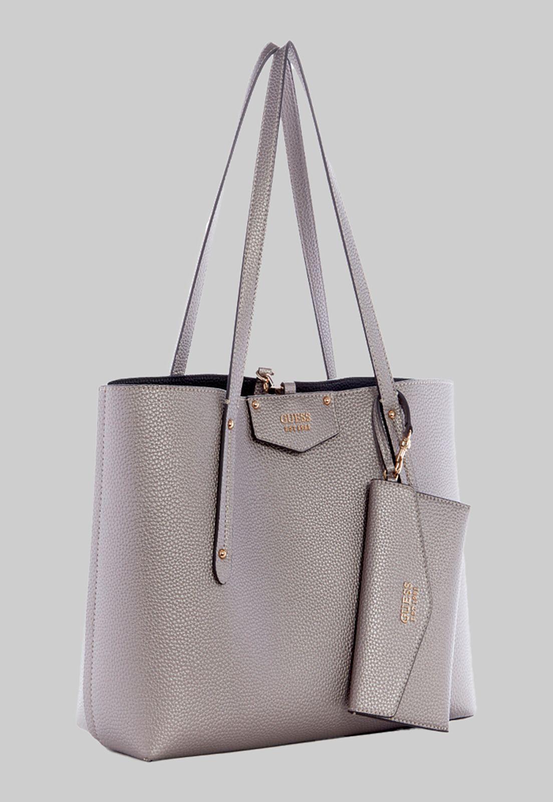 Cartera Eco Brenton Tote Pew Plateado Guess-3