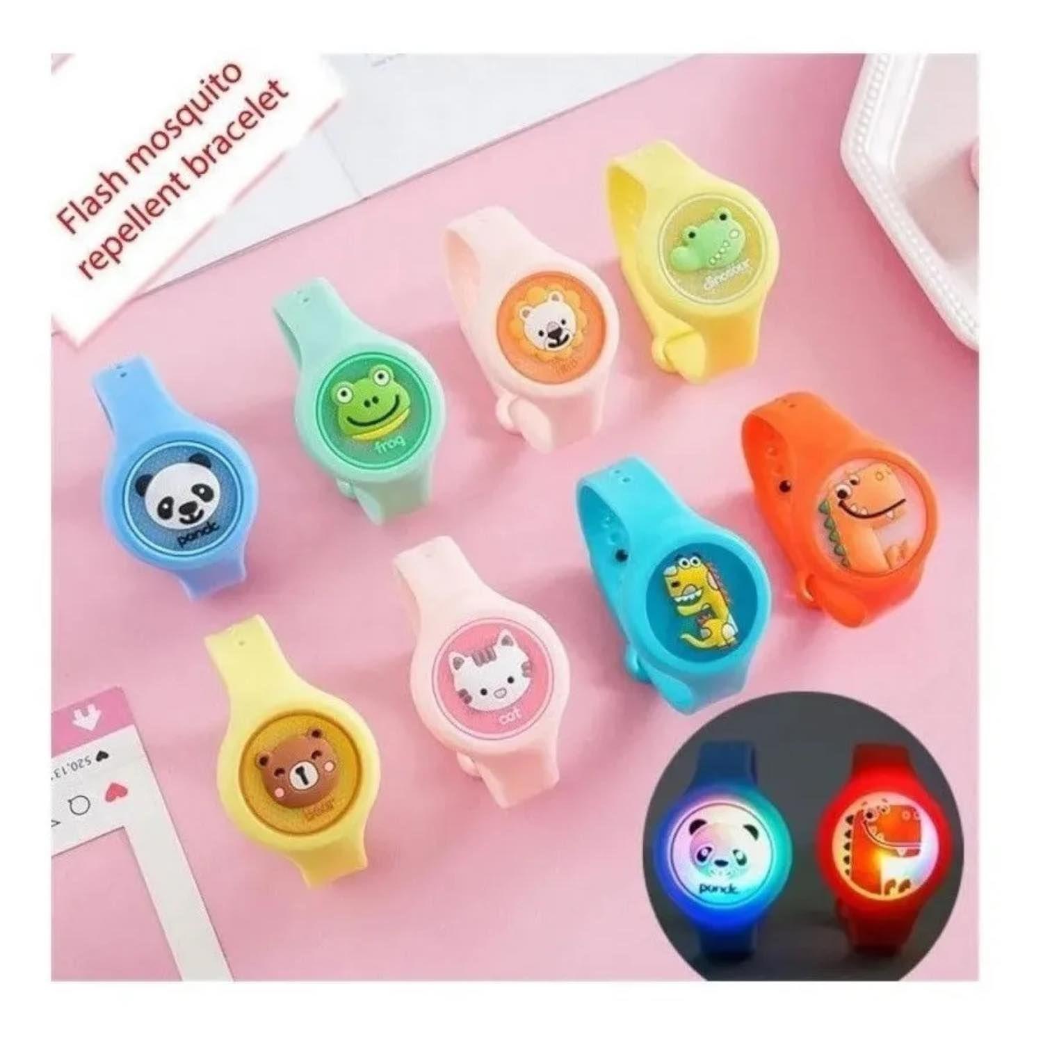 DOCENA PULSERAS REPELENTE CON LUZ-1