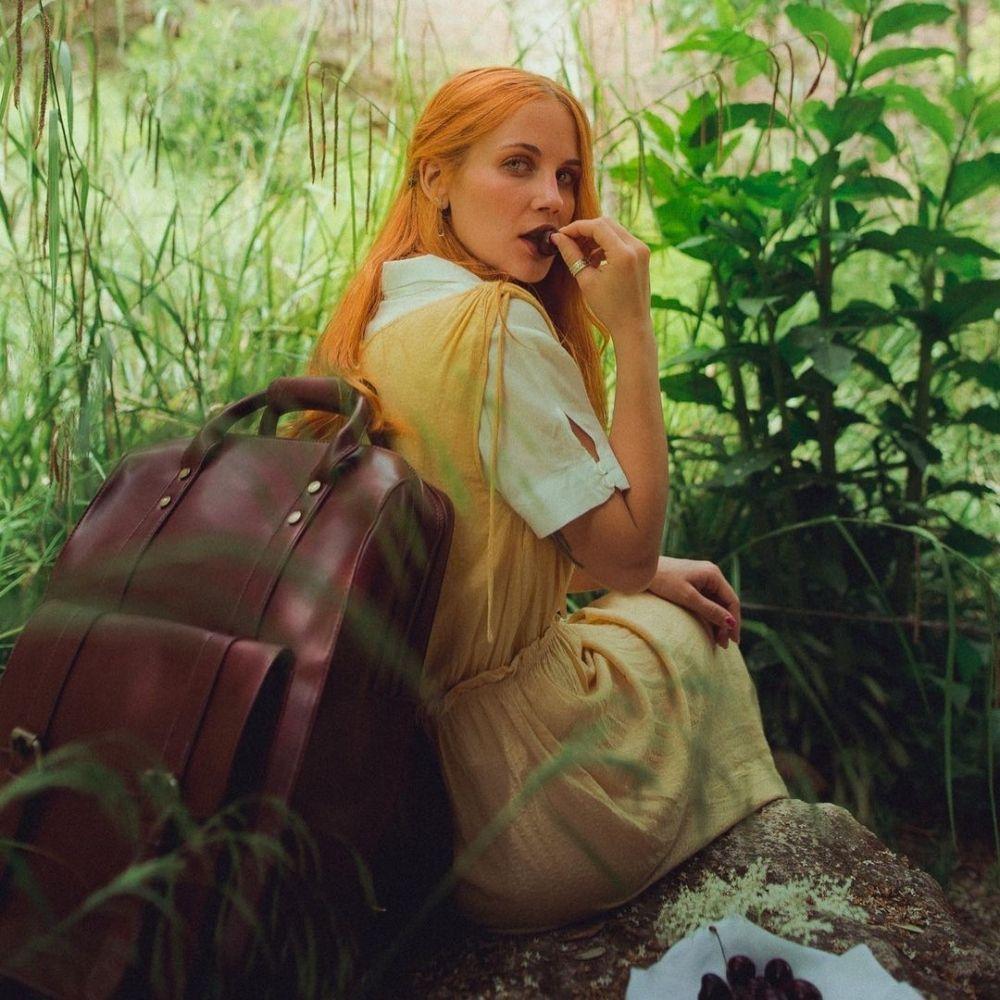 Ecosusi Mochila ROSALIND para laptop 15,6'' Vino Tinto-5