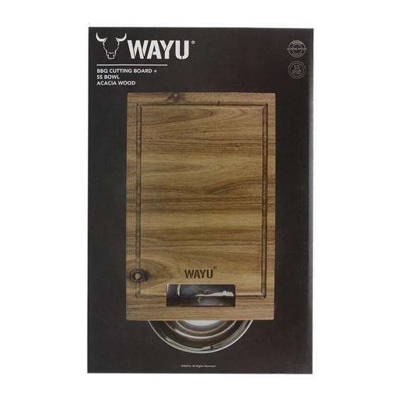 TABLA MADERA BOWL ACERO WAYU-2