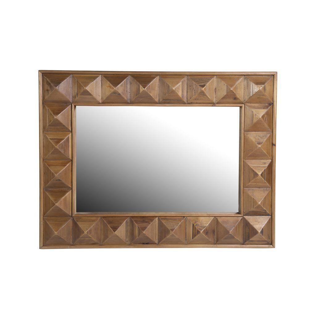 Espejo Napo de madera rectangular con rombos-2