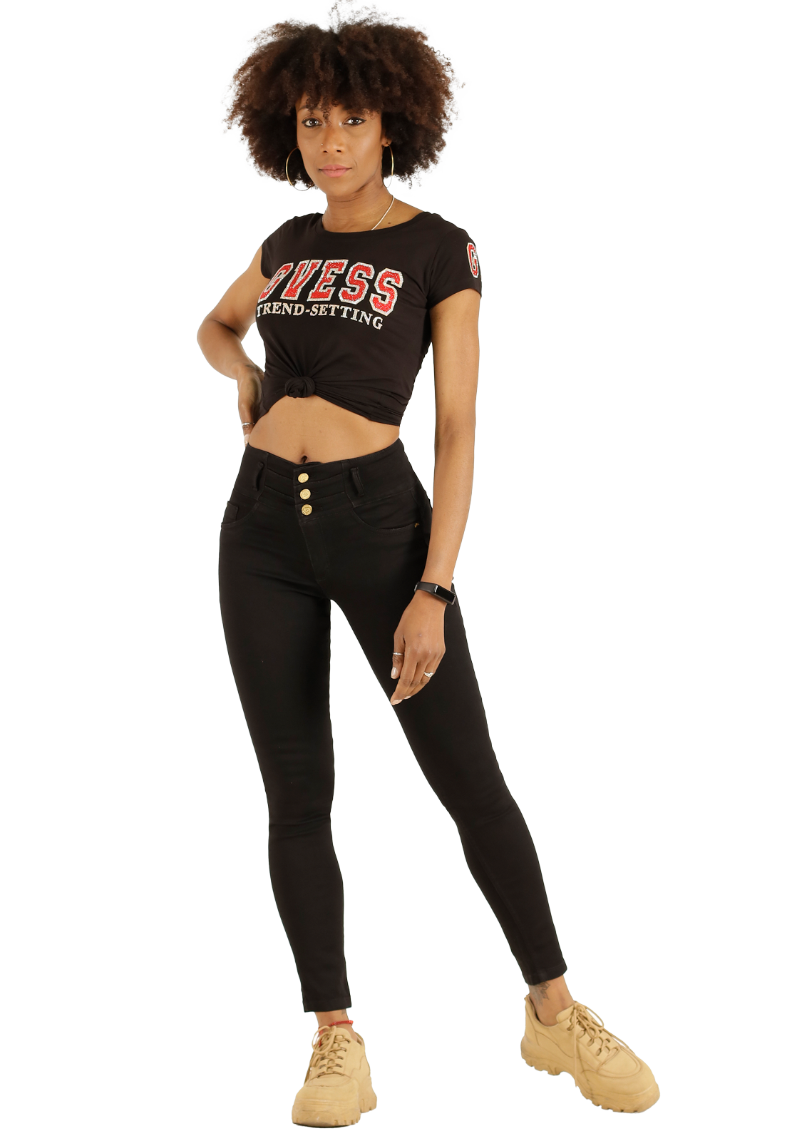 Jeans Bonita Paris Negro Mujer -0