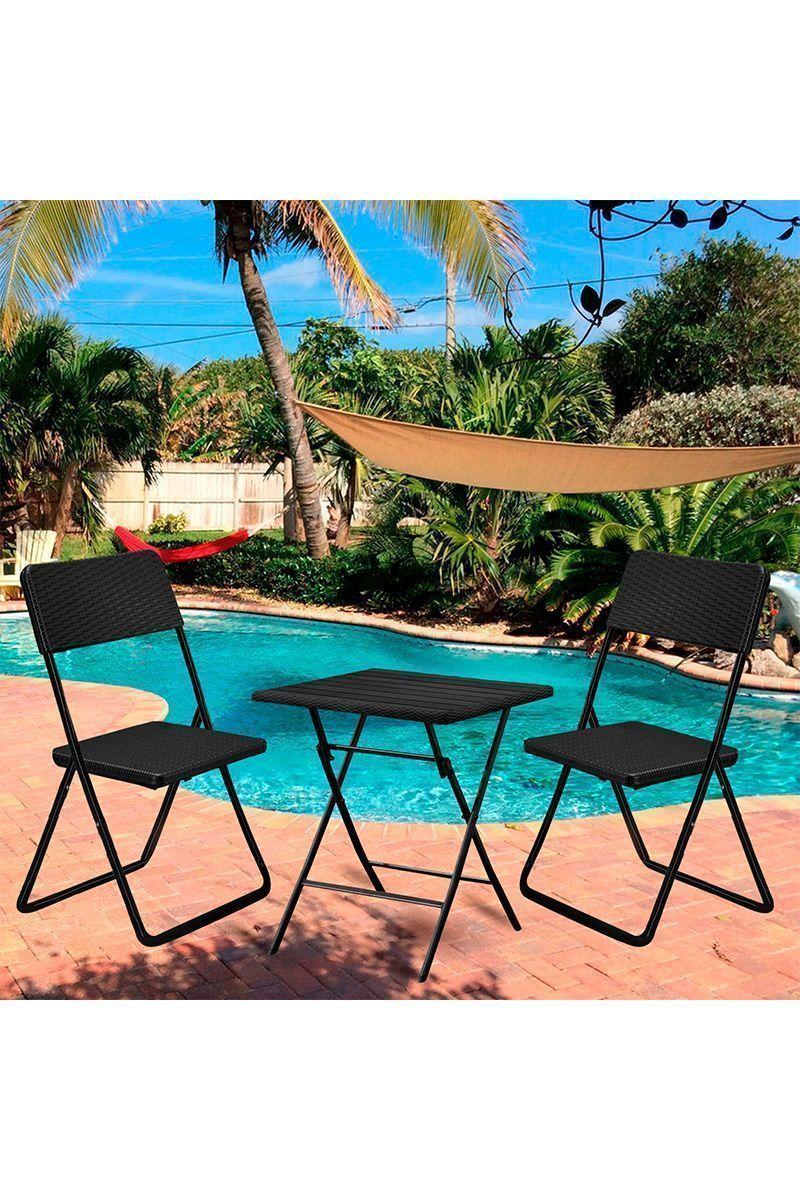 Pack 4 Sillas Plegables 46x53x84cm Café-1