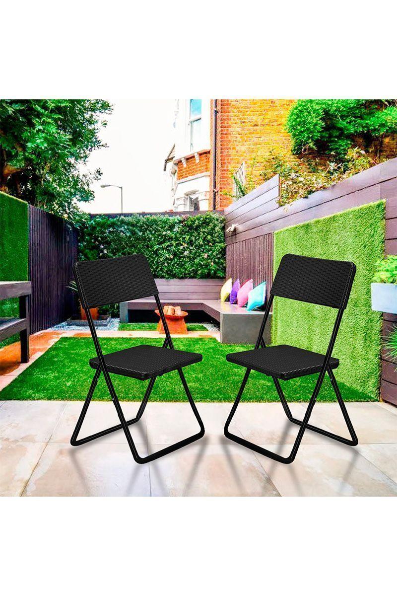 Pack 4 Sillas Plegables 46x53x84cm Café-5