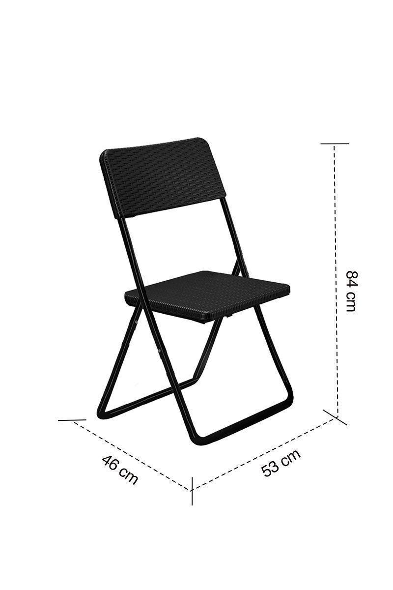 Pack 4 Sillas Plegables 46x53x84cm Café-2