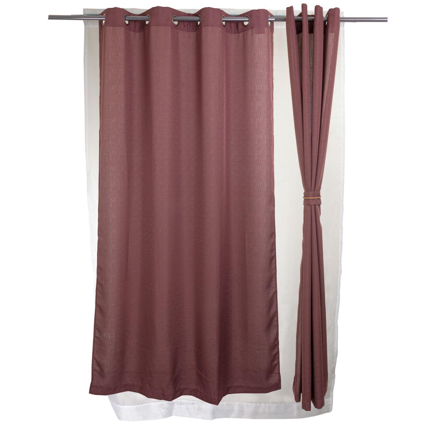Set Cortinas 8 Piezas Yasmin Café-2