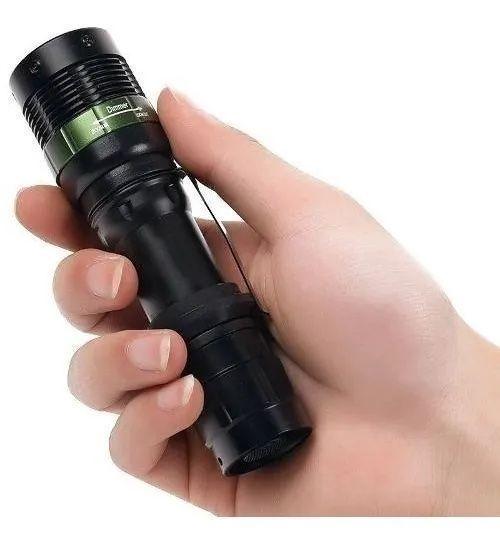 Linterna Led Tactica Zoom Cree 1800 Lumenes,recargable, Caza-2