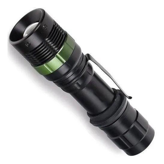 Linterna Led Tactica Zoom Cree 1800 Lumenes,recargable, Caza-0
