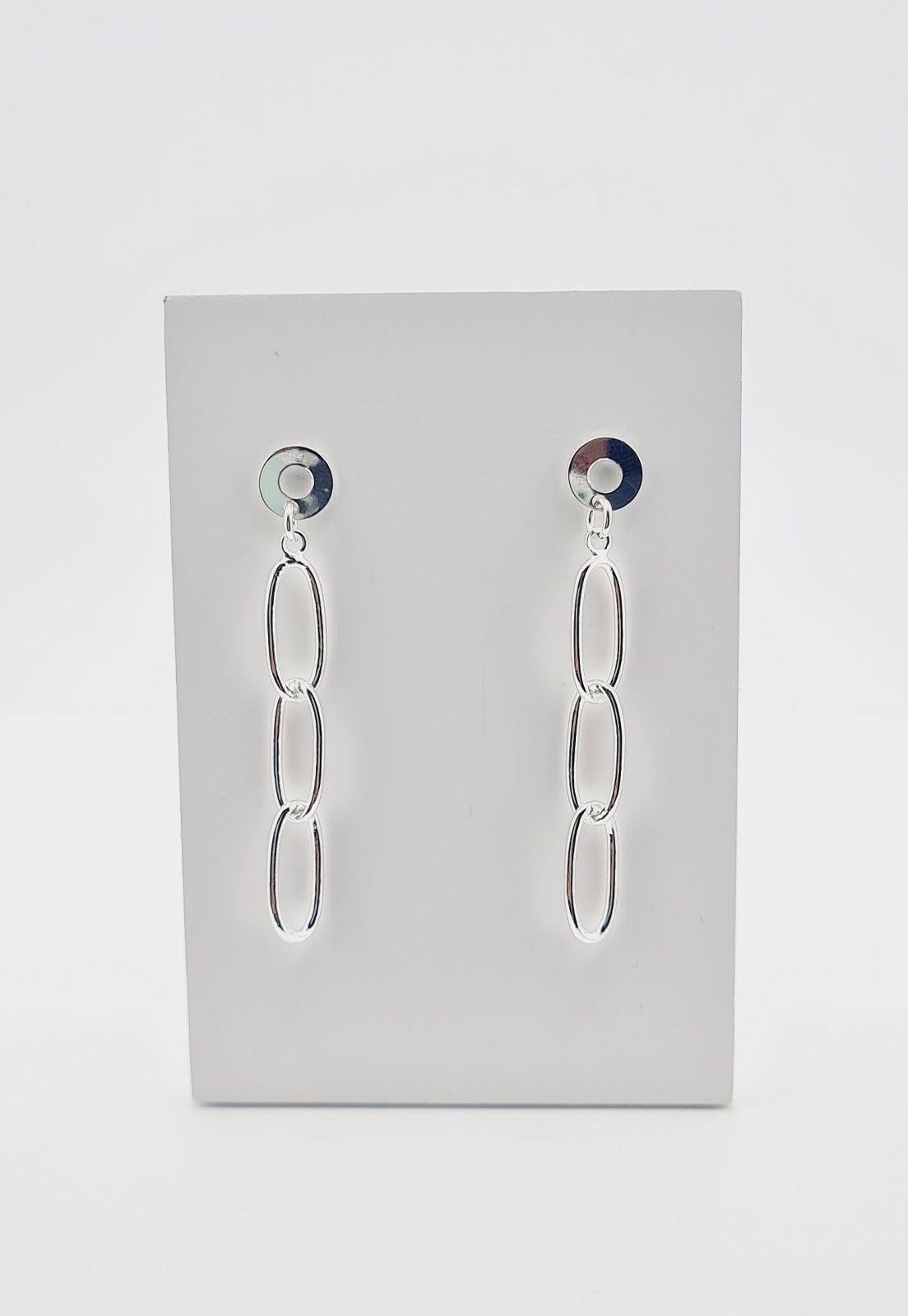 Aros Con Baño de Oro Blanco Zadar .-2